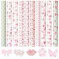 HTVRONT Pink Bow Heat Transfer Vinyl - 11 Pack Patterned HTV for T-Shirts - color: Pink Bow HTV