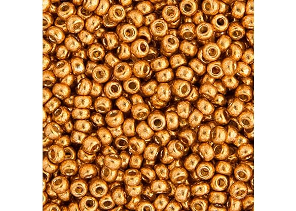 Miyuki Seed Bead 11/0 APX.22g - Galvanized Duracoat YellowGold Japanese Glass Seed Beads - color: Yellow Gold
