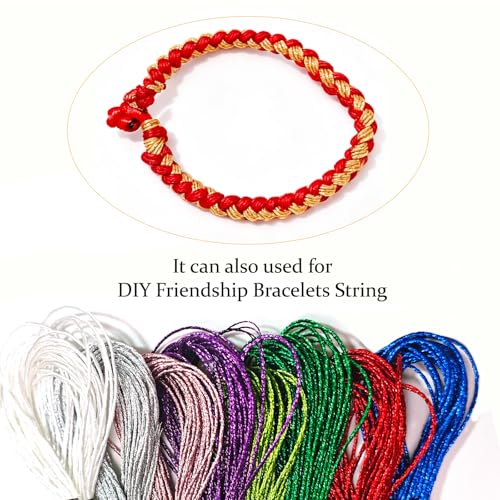 12 Skeins Metallic Embroidery Floss, Multi-Purpose Cross Stitch Thread
