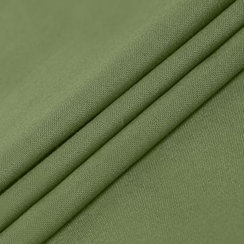 Cotton Fabric By The Yard 58 Inches Wide for Quilting, Sewing, Apparel, Embroidery, DIY Crafts(Army Green, 1/2Y) - color: Army Green, size: Pre-cut 1/2 Yard(58" x 18")