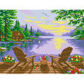 Zhenqing Leisure Time Printed Cross Stitch Kit - 11CT 38x48cm with Threads, Needle & Pattern, No Hoop Needed for Beginners (65837) - color: 65837
