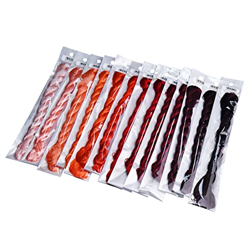 Natural Silk Thread – 13 Colors, 110m Each, Handmade Silk Embroidery Floss for Hand Embroidery, Cross-Stitch, and Needlework Projects - color: 03