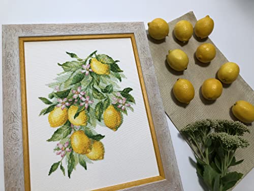 RIOLIS 2054 Bright Lemons Counted Cross Stitch Kit 11.75 x 15.75 in - style: Bright Lemons 2054