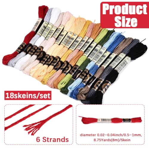 157.5 Yards Colorful Cross Stitch Floss for Hand Sewing Making - color: Basic Colorful