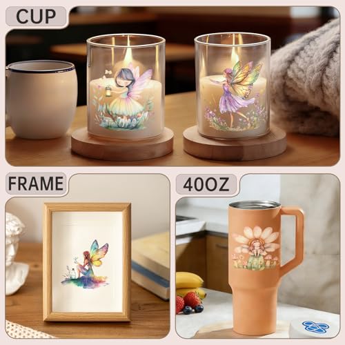 32 PCS Magical Pastel Fairy UV DTF Cup Wrap Stickers - style: Magical Pastel Fairy