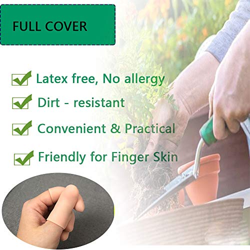 Kris-kikomy Gel Finger Protectors Finger Caps Silicone Fingertips Protection - Finger Cots Great for Trigger Finger, Finger Arthritis, Finger Cracking and Other Finger Pain Relief(Nude, Medium)