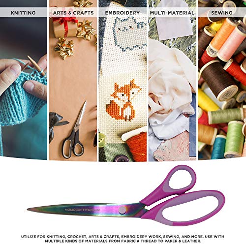 JubileeYarn Titanium Softgrip Scissors Set - Pinking, Sewing, Arts, Crafts, Office - 1 Set of 4 - Purple - color: 4pc Purple, size: 1 Set