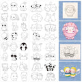 Rngmsi 4 Sheets Cute Animal Water Soluble Embroidery Patterns for Sewing - color: Cute Animal
