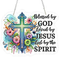ZeeLionArt Hanging Diamonds Art kit for Adult,Flower Cross Pendant Diamonds Painting Art Kit,7.8x6.3inch Acrylic Diamonds Painting Board Kit Ornament, Special Crystal Diamond Hanging Ornament - color: DP02461