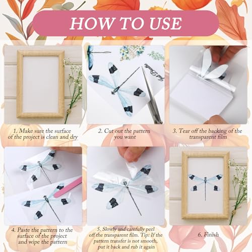 16 Pcs Fall Rub on Transfers for Crafts Furniture 5.9 x 5.9 Inch - color: Farm Harvest