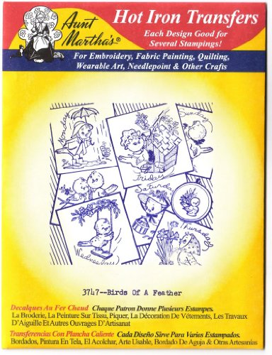 Aunt Martha's Hot Iron Transers 3747 Birds of a Feather