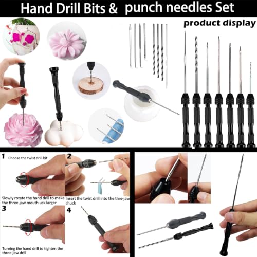 Nimozekd 19 PCS Candle Making Kit for Candle Drilling&Mold Punching Needle Punch Wicking Needle Tools Candlewick Inserting Tool Candle Mold Punch Set with Hook Eye for Inserting Mold Wicks - color: 19PCS
