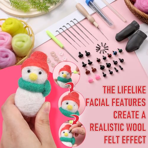 Needle Felting Kits Felt Needle Kit Wool Felting Kit 60 Colors Felting Wool - style: Style B