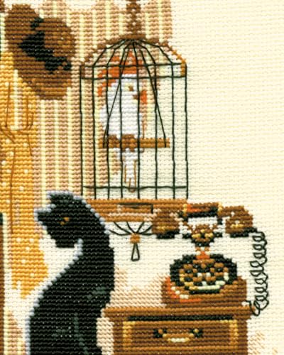 RIOLIS 860 Cat with Telephone Counted Cross Stitch Kit 7 x 9.5 in - style: Cat with Telephone 860