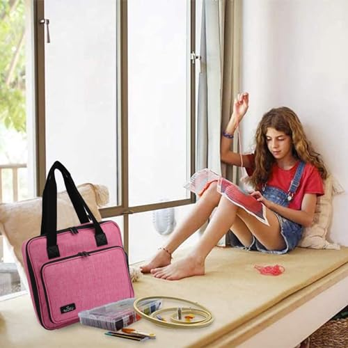 ATTERET Embroidery Cross Stitch Starter Kit, 108 Threads, 3 Hoops, Pink - color: Pink