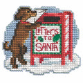 Letters to Santa Beaded Counted Cross Stitch Ornament Kit Mill Hill 2021 Winter Holiday MH182134,Multicolor