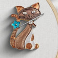 Needle Minder Magnet, Magnetic Needle Minder, Needle Minders Magnetic Cross Stitch Accessories, Magnetic Needle Holder, Life Tree, Butterfly, Cats, Owl, Heart (CAT) - size: CAT