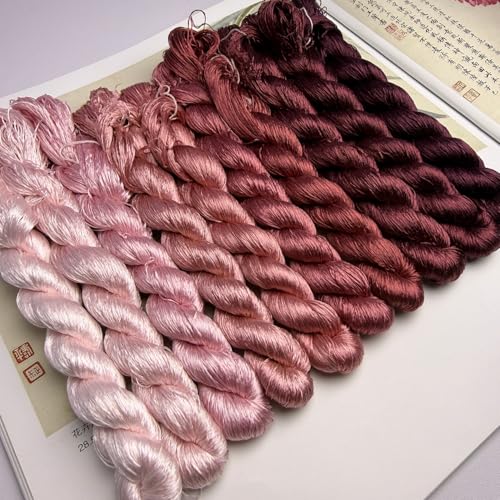100% Mulberry Silk Embroidery Thread 10 Colors 110m Each (24) - color: 24
