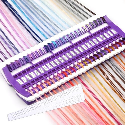 Embroidery Floss Bobbins 50 Positions Thread Organizers for Cross Stitch - color: Purple