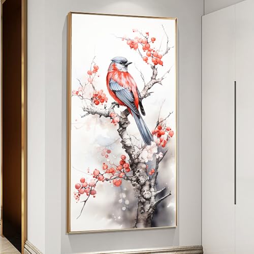 JATOK Diamond Painting Kit for Adults, Bird, 27.5 x 15.7 in - color: Quartz Gray