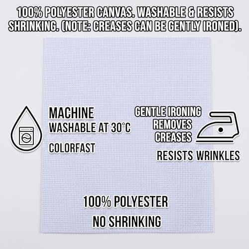 14 CT Aida Cloth for Cross Stitch,12PCS Pre-Cut Cross Stitch Fabric - color: White