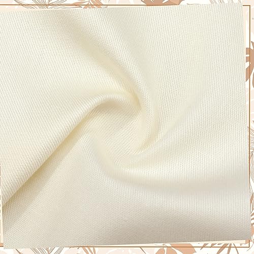 Mixweer 300 Pcs 4 x 4 Inches Cotton Fabric Squares Precut Quilting Fabric Bundles Solid Colors Quilt Material for DIY Craft Sewing Embroidery(Beige) - color: Beige