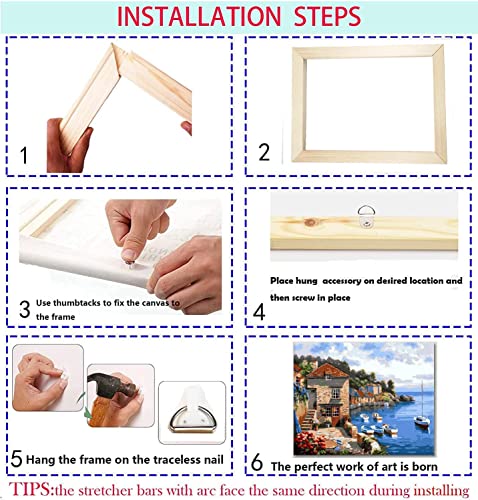 2 Pack 8"x 10" DIY Wood Canvas Stretcher Bars, Canvas Frames Kit-Easy to Assemble,Wooden Frames Kit for Oil Painting,Diamond Painting，Embroidery Stitch and Needlepoint Arts Supplies - color: 8"X10"