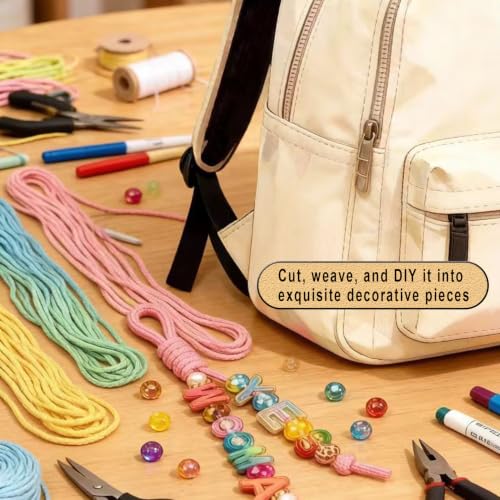 Luckkyme 30 Pack Replacement Drawstrings Drawcords for Pants Sweatpants Hoodies Scrubs Jackets Shorts, with 3 Pieces Drawstring Threader Tool 53" Long