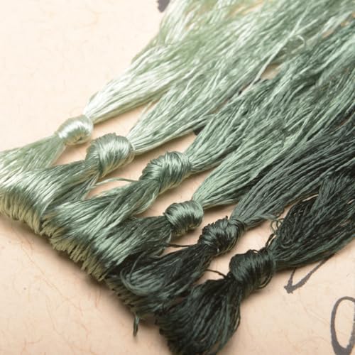 100% Mulberry Silk Embroidery Thread 6 Colors 110m Each (40) - color: 40