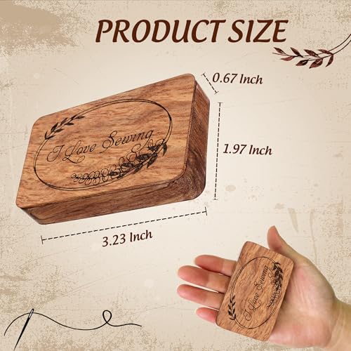 SAVINA Sewing Needle Storage Box - DIY Wooden Sewing Pins Organizer. Perfect For Quilters, Sewers, Tailors (1 Pieces)