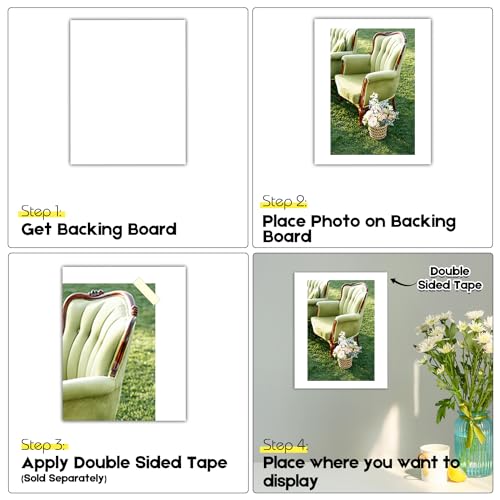 Golden State Art 20x24 White Backing Board, 10 Pack Backer Board for Print - size: 20x24