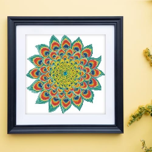 DIAMOND DOTZ Peacock Mandala Pattern Diamond Painting for Adults with Gems