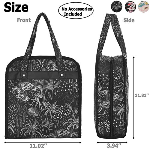 PACMAXI Sewing Accessories Storage Bag, Knitting, Craft Tools - color: White Tree with Black Background