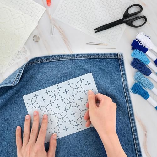 41Pcs Sashiko Stencil Kit for for Hand Quilting and Embroidery