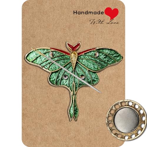 Needle Minder Magnet, Magnetic Needle Minder, Needle Minders Magnetic Cross Stitch Accessories, Magnetic Needle Holder, Life Tree, Butterfly, Cats, Owl, Heart (Green Butterfly) - size: Green Butterfly