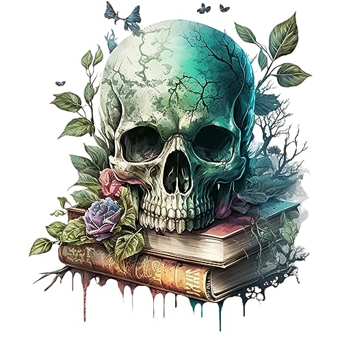 Moohue Stamped Cross Stitch Kits for Adults Clearance Skull 14CT Pre Printed Cross Stitch Kits for Beginners (Skull 3) - color: Skull 3