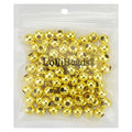 (R) Gold Plated Smooth Round Metal Beads 10 mm 100 Pcs - color: Gold 100 Pcs 10mm