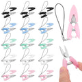 15 Pcs Mini Scissors with Cover, TSA Approved Tiny Scissors with Cover for Travel, Small Craft Scissor, Mini Compact Yarn Keychain Snips for Travel Crafts Sewing Yarn
