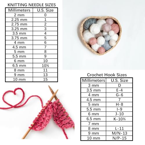 Exquiss 75 PCS Knitting Needles Set, Bamboo Double Pointed Knitting Needles (8-Inch/20cm Length) 15 Sizes: 3mm-10mm, 12pcs Crochet Hooks Set (6.1'' Length), 12 Sizes: 2mm-10mm