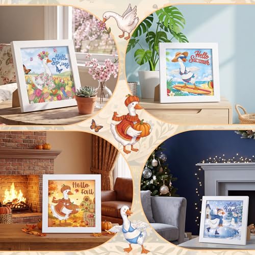 Trandraft 13 Pcs Goose Holiday Small Diamond Art Kits for Adults Craft - style: Goose