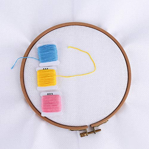 Aida Cloth 14 Count Cross Stitch Fabric,60×39inch (White) - color: White