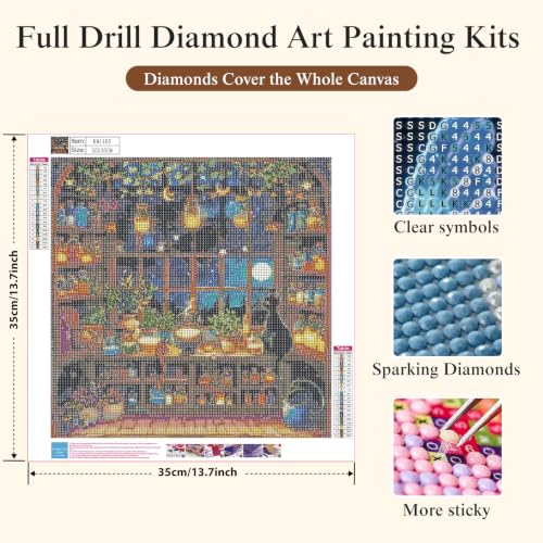Halloween Diamond Painting Kits for Adults Beginners,House Diamond Art Kits - color: KM1165-1
