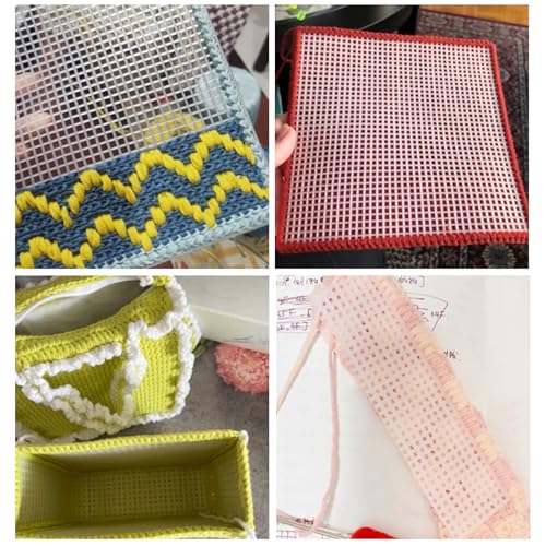 7 PCS Plastic Canvas Sheets, 6 Count Plastic Mesh Sheets for Embroidery, 9.84 x 13 Inch Eye Mesh for Embroidery, Knit Crochet Projects, DIY Handicraft, Make Dividers - color: 7 PCS - Standard