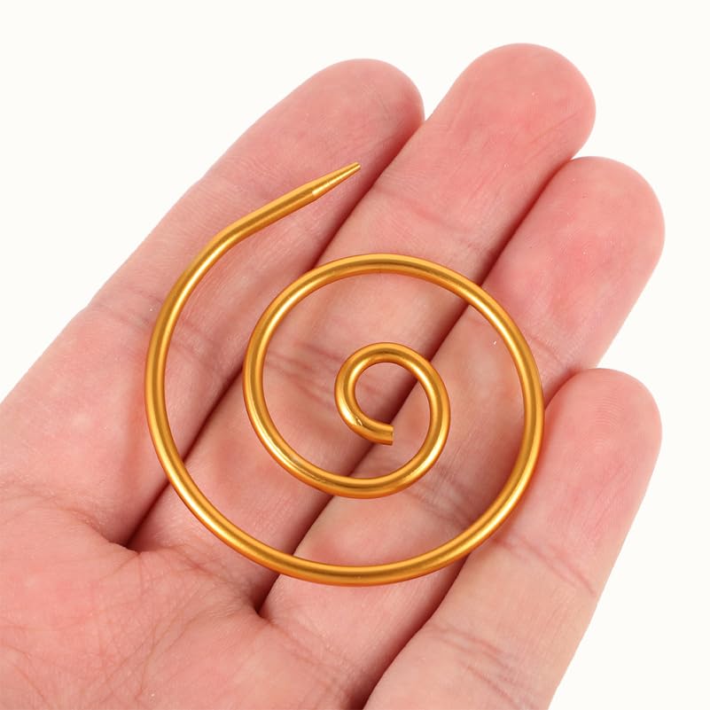 Artibetter Spiral Cable Knitting Needles Set Circular Knitting Needles for Yarn Sewing Knitters 3-Pack Handmade Knitting Tool for Shawls Sweaters Tapestries