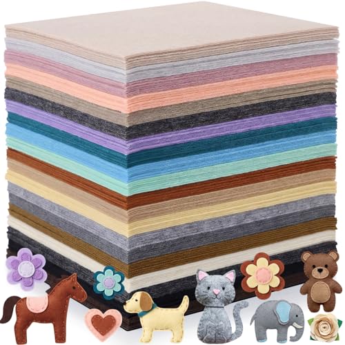 Tegeme 100 Pcs 8 x 12 Inches Felt Sheet for Craft Thin, Morandi Series - color: Morandi Series