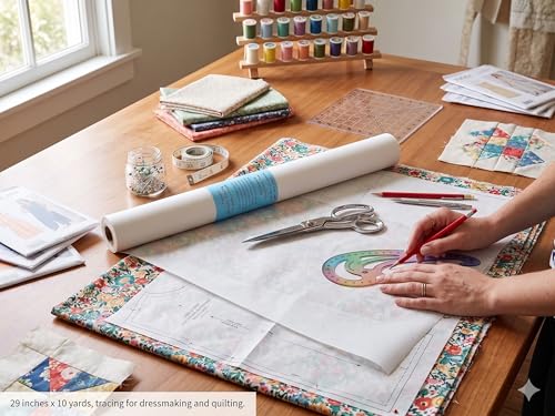Swedish Tracing Paper - Sewing Transfer Paper, 29" x 10 Yards (White)
