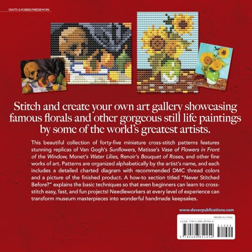 Mini Masterpieces Cross-Stitch: Still Life (Dover Crafts: Embroidery & Needlepoint)