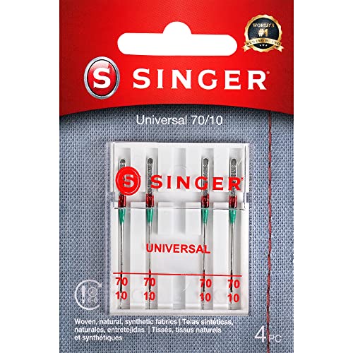 SINGER Universal Regular Point Sewing Machine Needles, Size 70/10-5 Count - style: 70/10