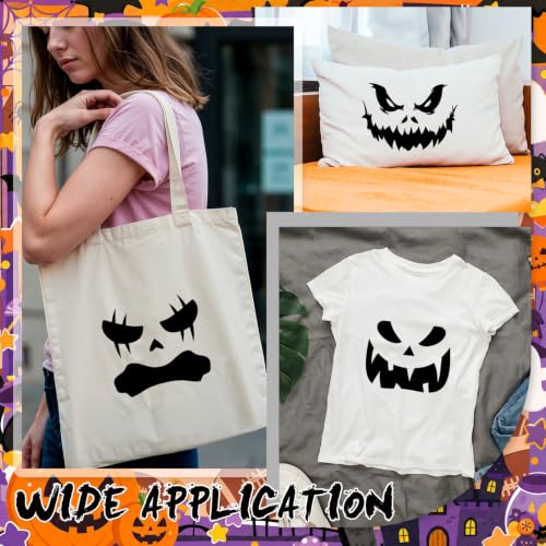 Dazoratix Halloween Iron on Transfers - 20 Sheets Spooky Ghost Face DTF Ready to Press Funny Eyes Heat Patches Vinyl Stickers Decals for T Shirts Clothes Hoodies Pillow Bag Hat DIY Crafts Decorations - style: Halloween
