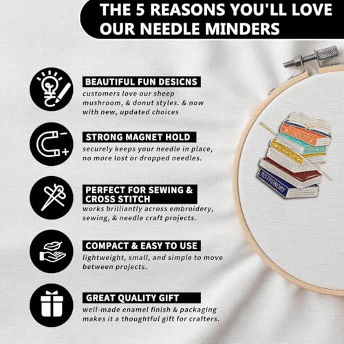 Magnetic Needle Minder Magnet Embroidery Accessories and Supplies Embroidery Needle Holder Cross Stitch Holder Needlework Supplies (Book) - size: book